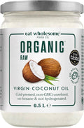 Organic Virgin Coconut Oil, 500Ml - Raw, Cold Pressed, Award-Winning, Glass Jar in Box, for Cooking, Baking, Skincare & Hair, Vegan