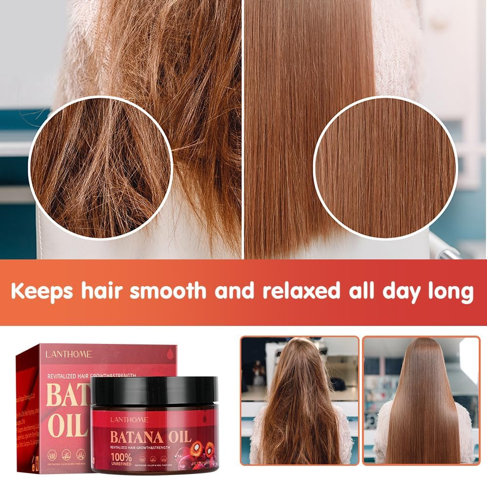 Raw Batana Oil, 120ML Pure & Natural for Hair Growth, Healthier, Thicker, Fuller Hair, Eliminates Split Ends, Repairs Damage for Men & Women