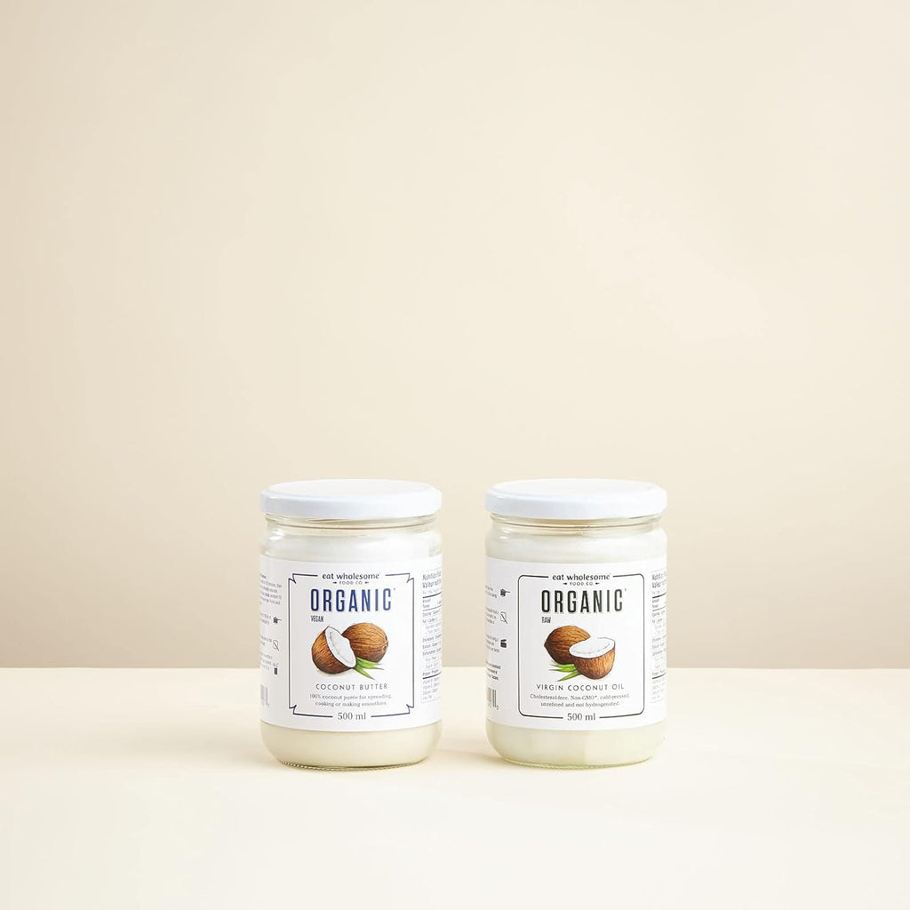 Organic Virgin Coconut Oil, 500Ml - Raw, Cold Pressed, Award-Winning, Glass Jar in Box, for Cooking, Baking, Skincare & Hair, Vegan