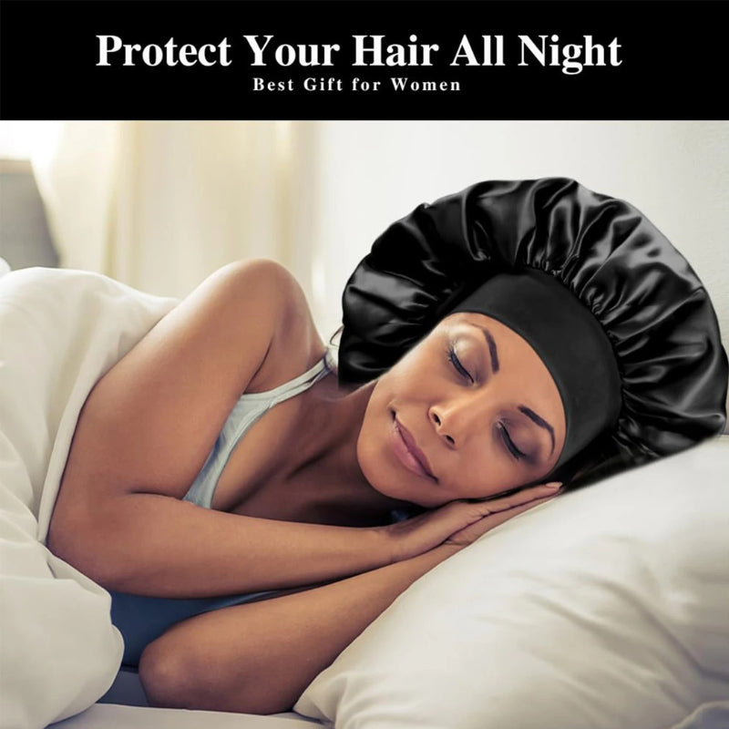 Women Long Hair Care Bonnet Night Sleep Hat Cap Silk Feel Turban Head 101Options