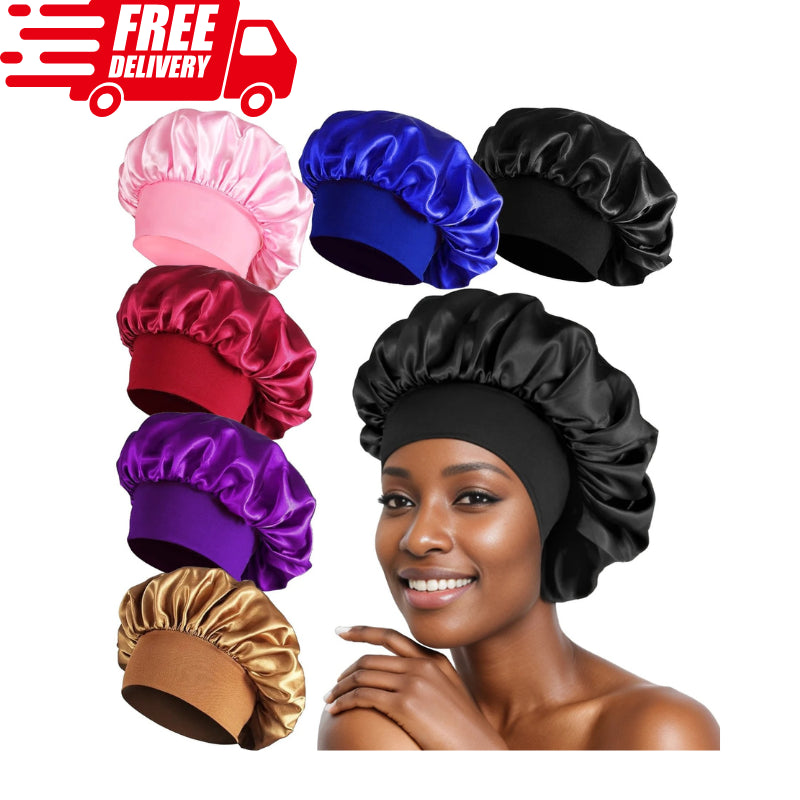 Women Long Hair Care Bonnet Night Sleep Hat Cap Silk Feel Turban Head 101Options