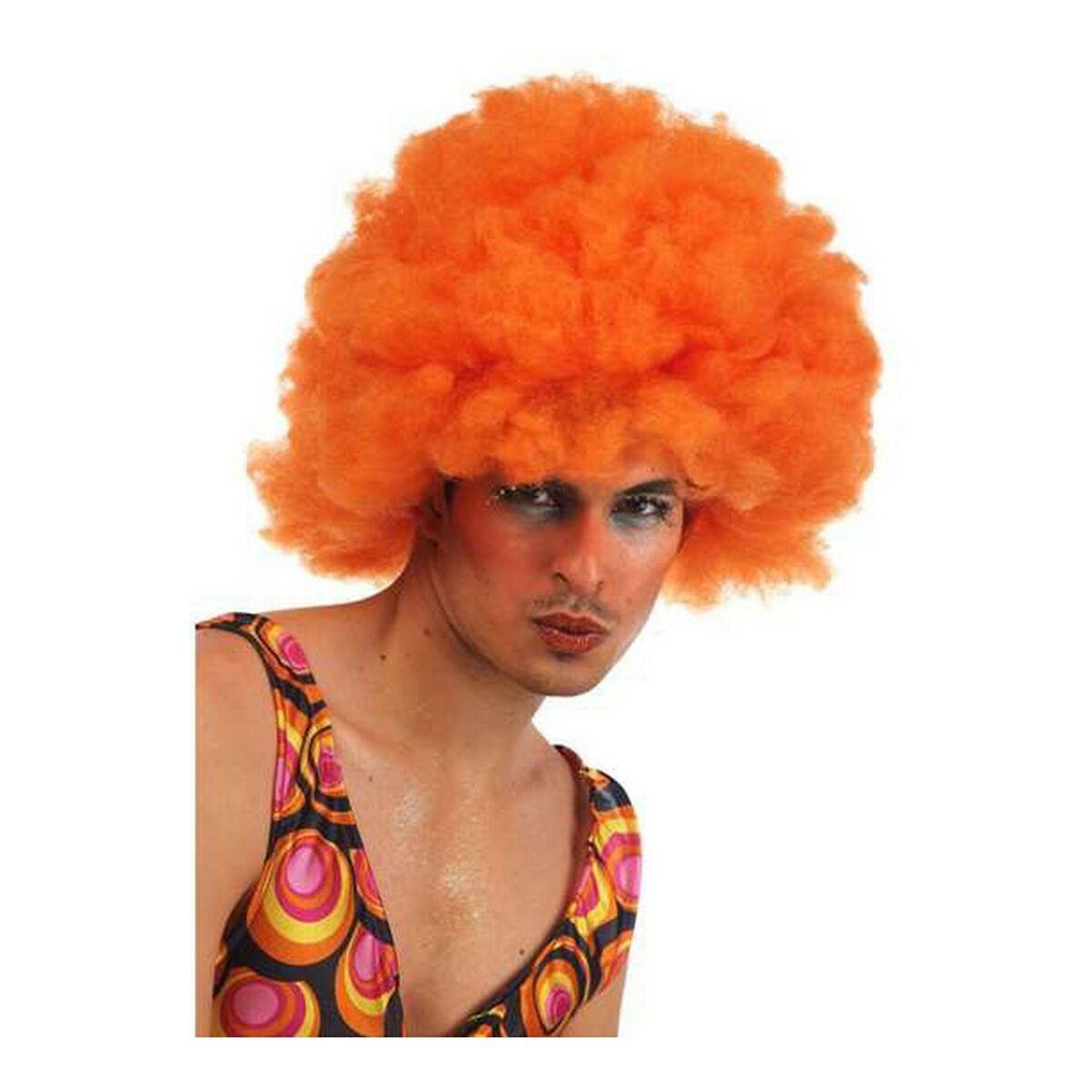 Curly Hair Wig Multicolour Orange-1