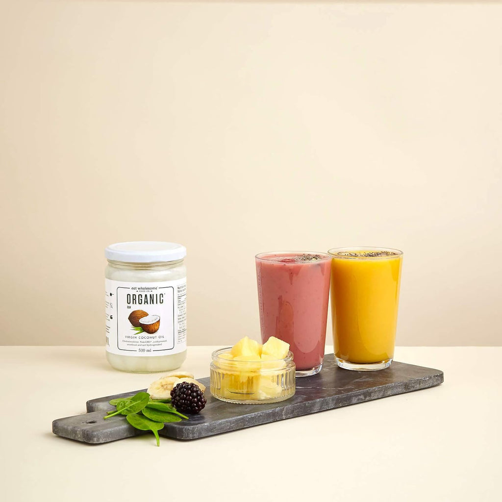 Organic Virgin Coconut Oil, 500Ml - Raw, Cold Pressed, Award-Winning, Glass Jar in Box, for Cooking, Baking, Skincare & Hair, Vegan