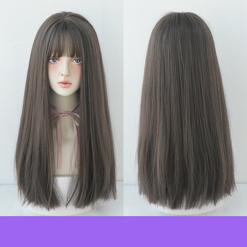 Long Black Straight Hair Wig-0