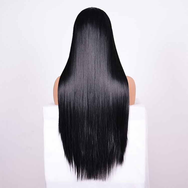 NNEIDS 1 Style Straight Lace Front Human Hair Wig - 16-2