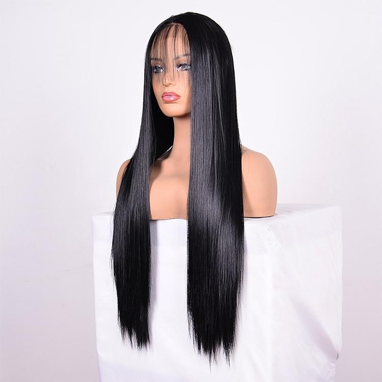 NNEIDS 26 Straight Lace Front Human Hair Wig - Style 1 No Code-0