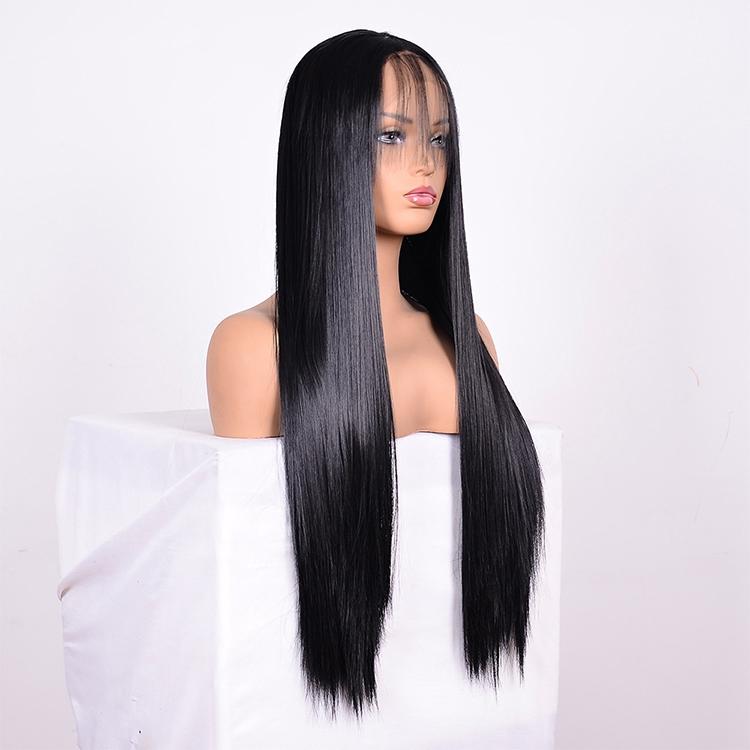 NNEIDS 26 Straight Lace Front Human Hair Wig - Style 1 No Code-1