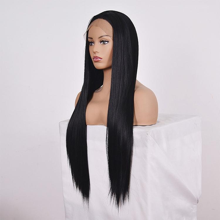 NNEIDS 26 Straight Lace Front Human Hair Wig - Style 2 No Code - Natural Look-0