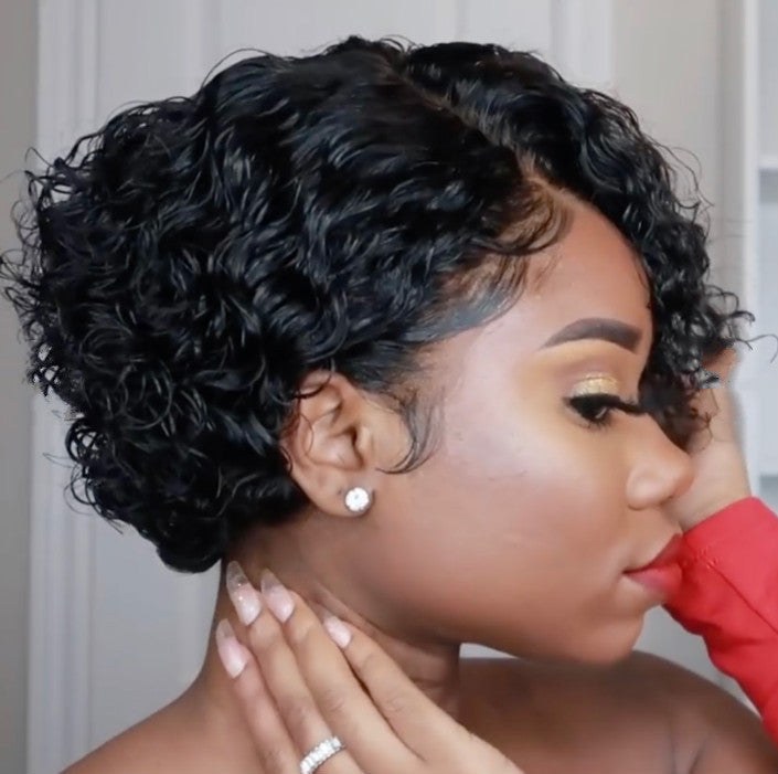 Women's Exotic Short Curly Hair Wig-0