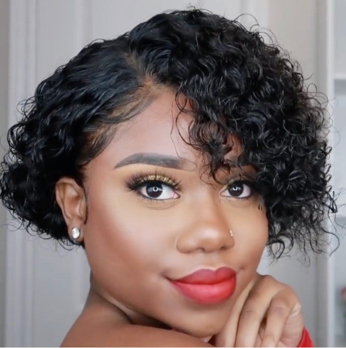 Women's Exotic Short Curly Hair Wig-4