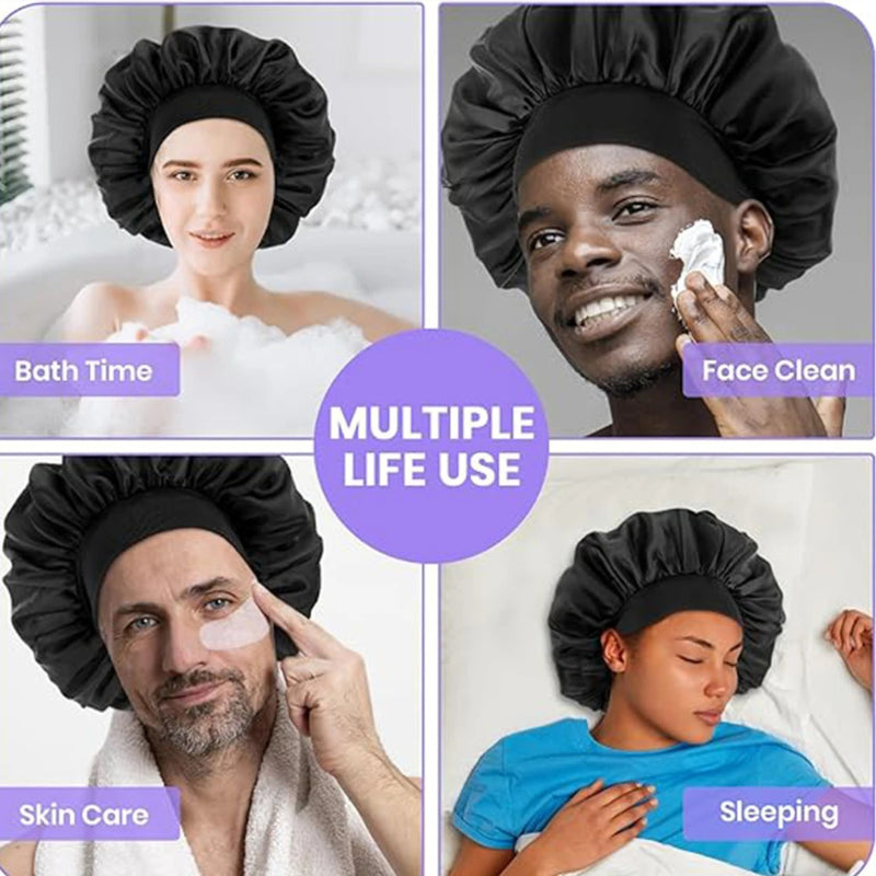 Women Long Hair Care Bonnet Night Sleep Hat Cap Silk Feel Turban Head 101Options